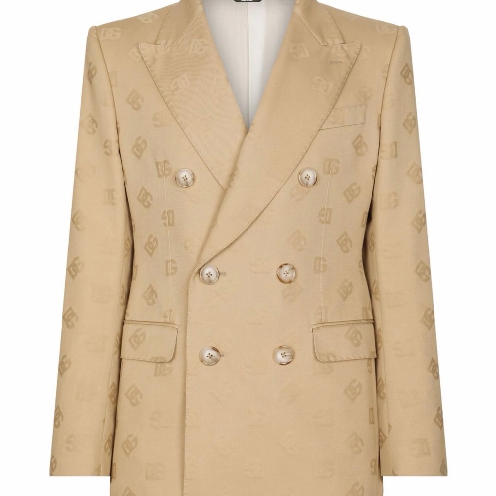 Dolce & Gabbana jacquard logo motit blazer